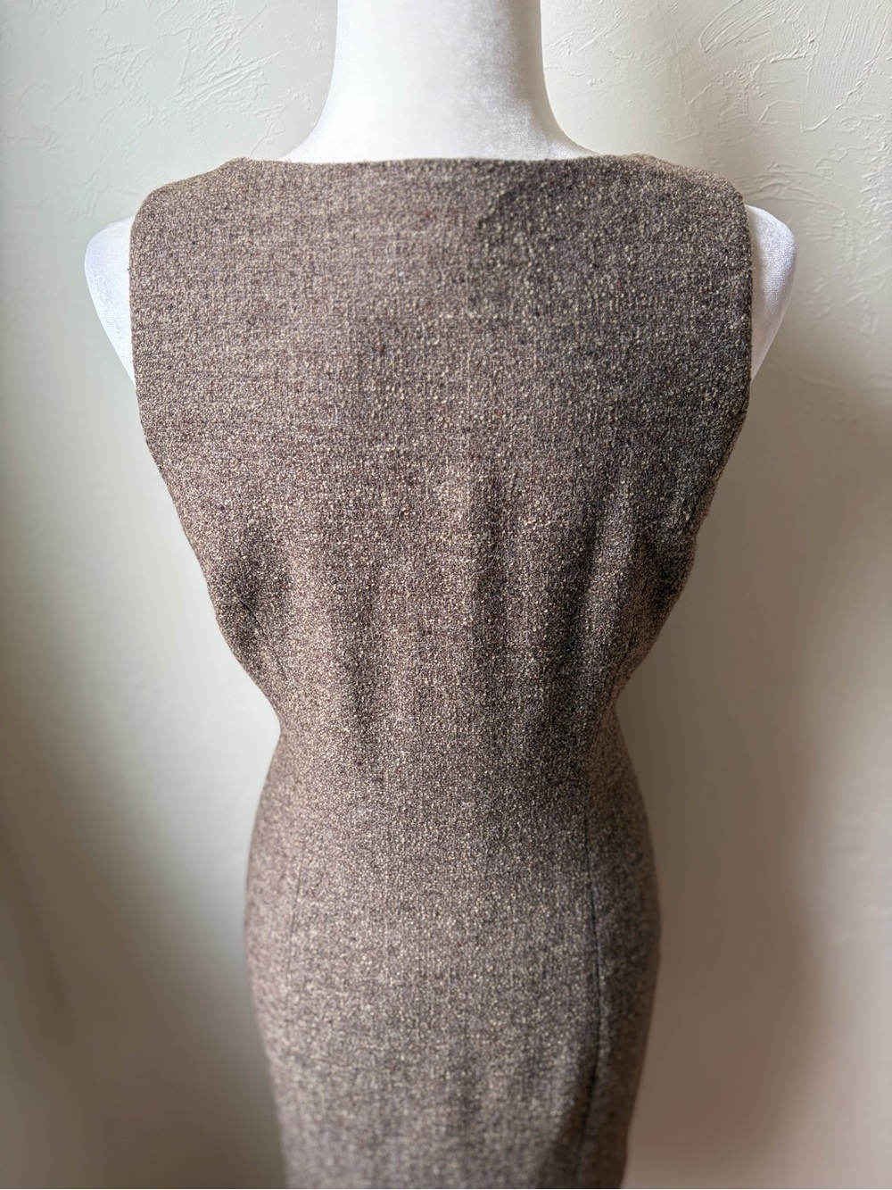 VTG 90s Ann Taylor Tweed Double Breasted Sheath Dress Size 8 USA Wool Blend - Picture 9 of 10